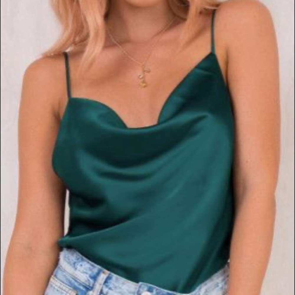 Princess Polly Forest Green Top